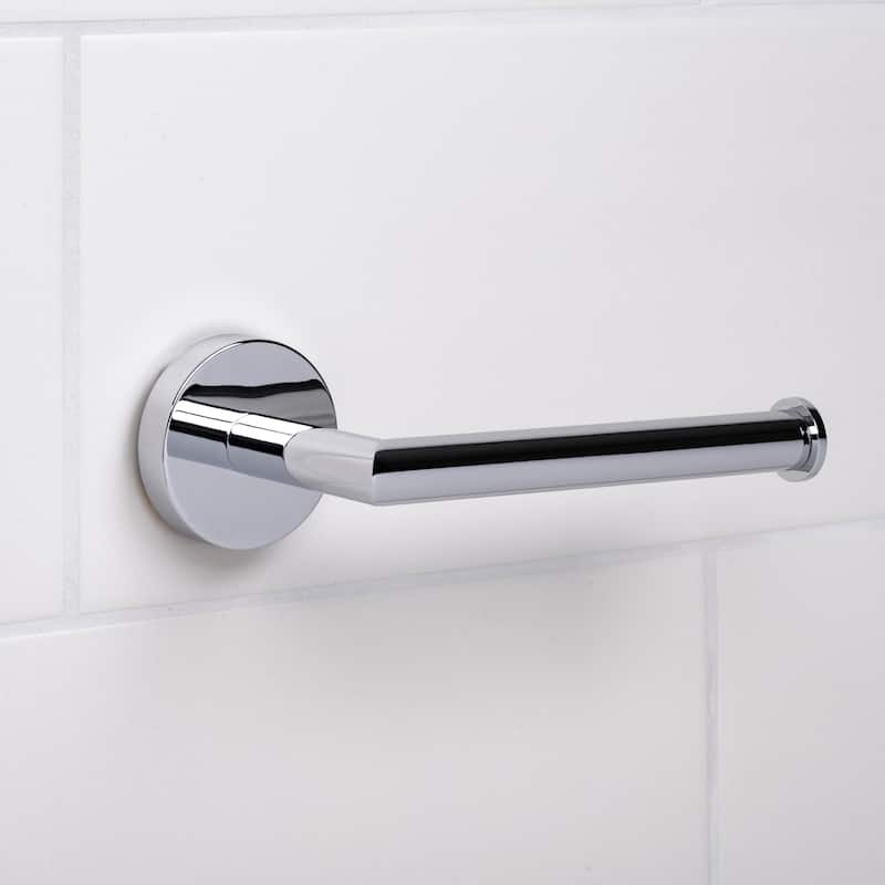 Croydex Epsom Flexi-Fix Screw or Glue Toilet Paper Holder in Chrome