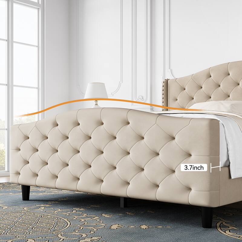 Bed Frame with Headboard and Footboard