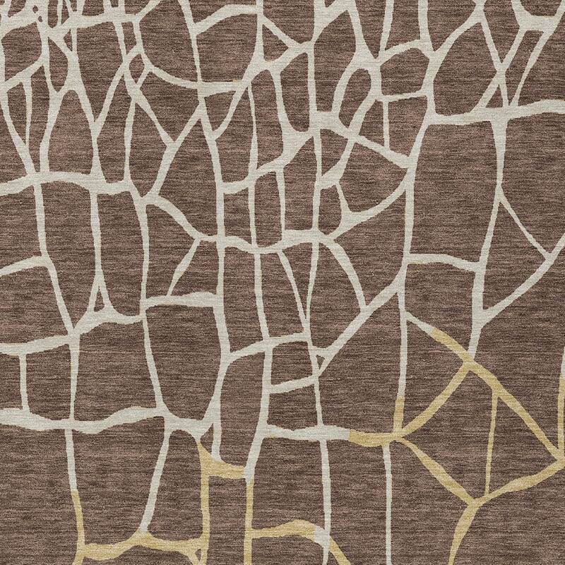 HomeRoots Abstract Transitional Rectangle Outdoor Rug