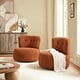 preview thumbnail 20 of 22, Art Leon Flannel Upholstered Swivel Accent Chair
