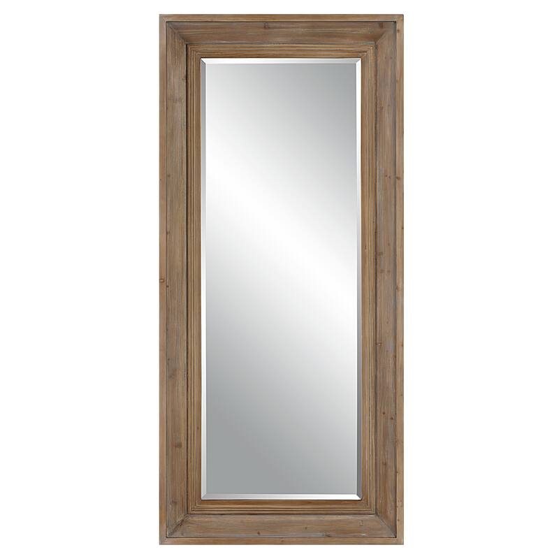 Uttermost Missoula Large Natural Wood Mirror - 32"W X 70"H X 3"D - Grey