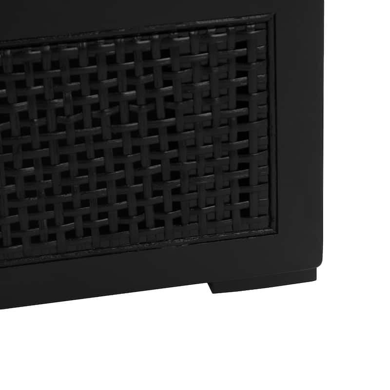 SAFAVIEH Theon 2-Drawer 1-Shelf Entertainment Media Stand (Fits up to 55" Flatscreen TV) - 47.5 in. x 15.5 in. x 17 in.