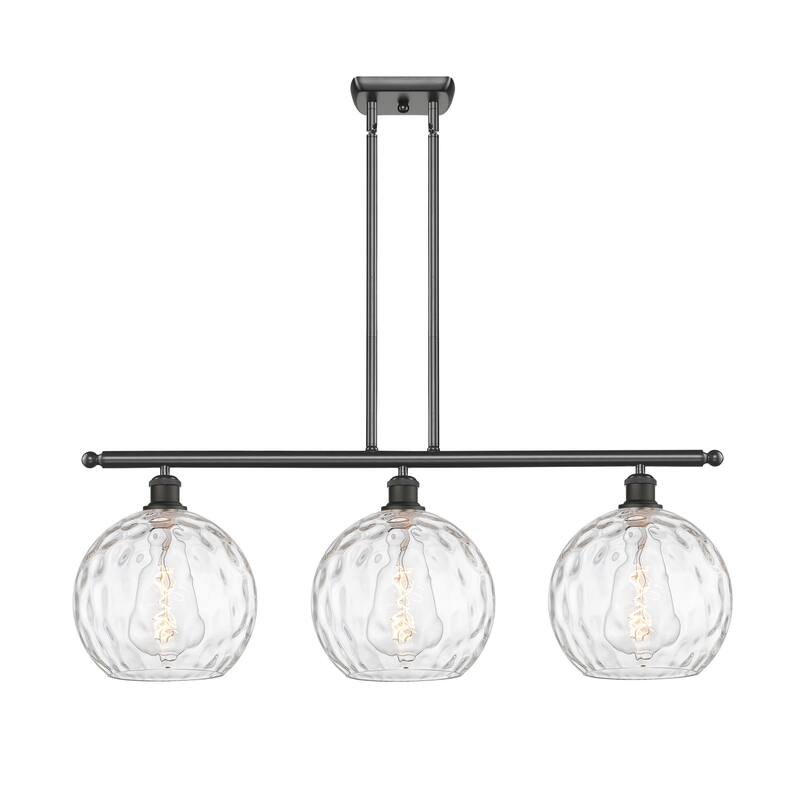 Innovations Lighting 516-3I-13-37 Athens Linear Athens 3 Light 37" - Oil Rubbed Bronze / Clear Water Glass
