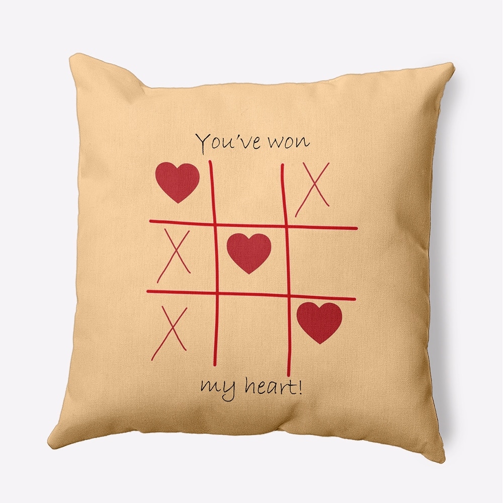 You've Won My Heart Valentines Day Decorative Throw Pillow