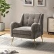 preview thumbnail 32 of 53, Hyperboreüs Upholstery Accent Armchair with Tufted Back by HULALA HOME GREY