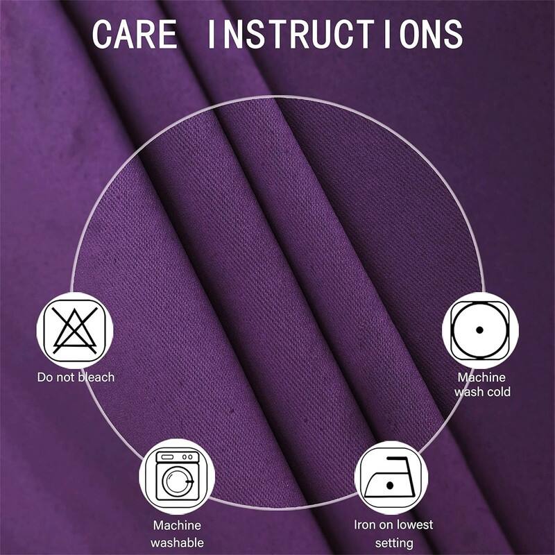 Purple Blackout Curtains 42x63" 2 Panels Bedroom