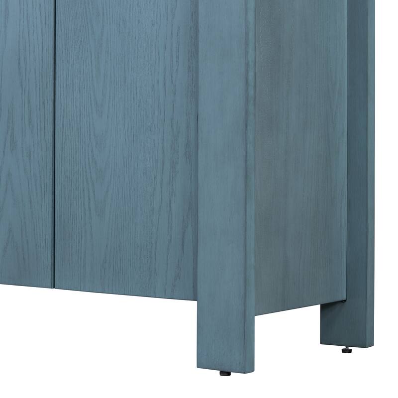 4-door Storage Cabinet Navy Sideboard Buffet TV Cabinet Console Table