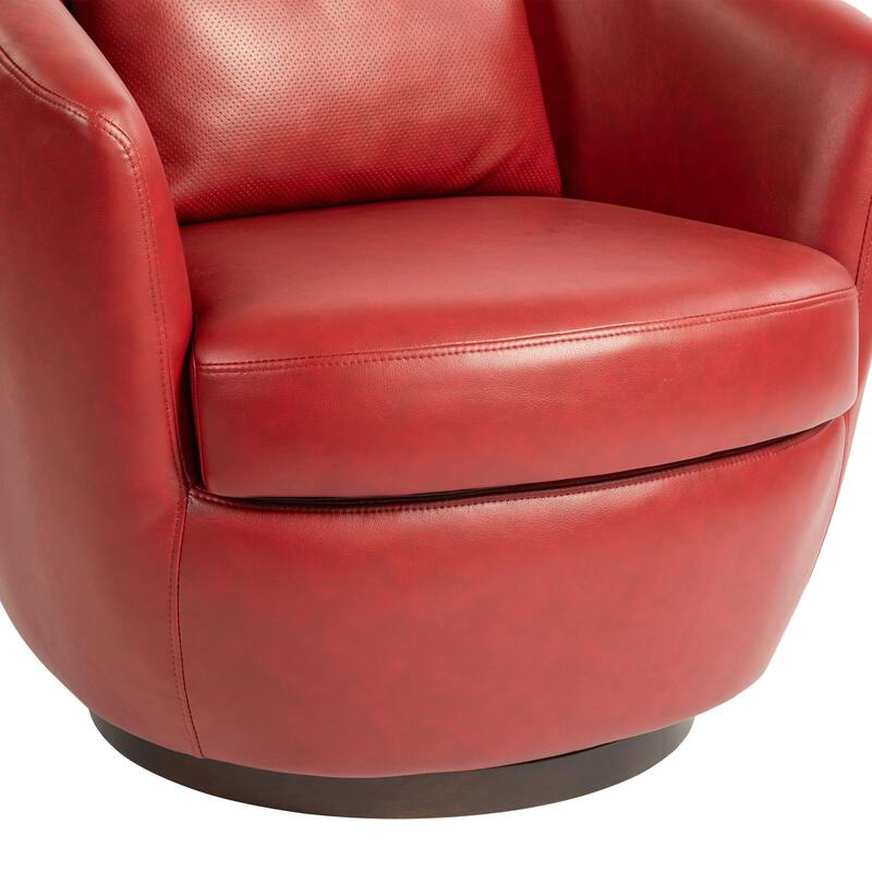Modern Swivel Barrel Armchair with Storage
