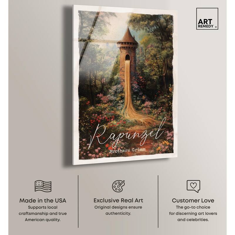 Rapunzel Classic Acrylic by Art Remedy, Ready to Hang