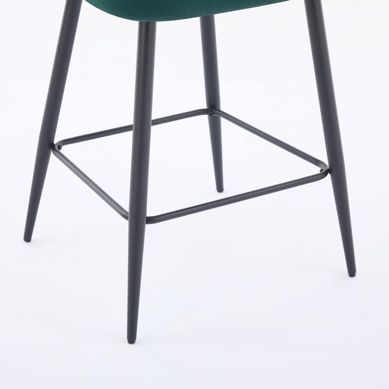 Modern Metal Frame Bar Stool Set of 2 with Sponge Seat 300lb Capacity 39.76