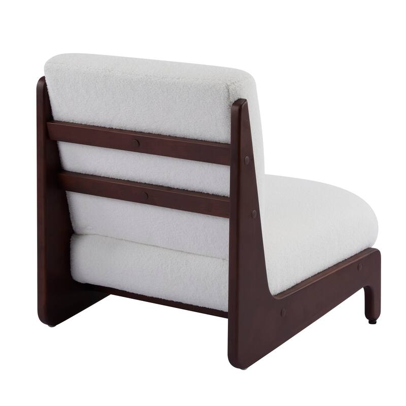 Christopher Knight Home - Modern Rubber Wood + Fabric Accent Chair