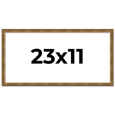 23x11 Frame Gold Solid Wood Picture Frame - Complete Modern Photo