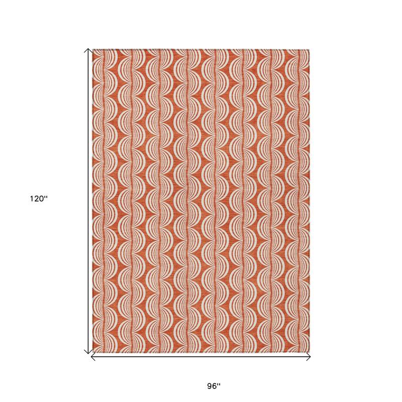 HomeRoots Ogee Transitional Rectangle Outdoor Rug