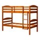 preview thumbnail 7 of 11, Walker Edison Solid Wood Twin-over-Twin Size Bunk Bed - Cherry