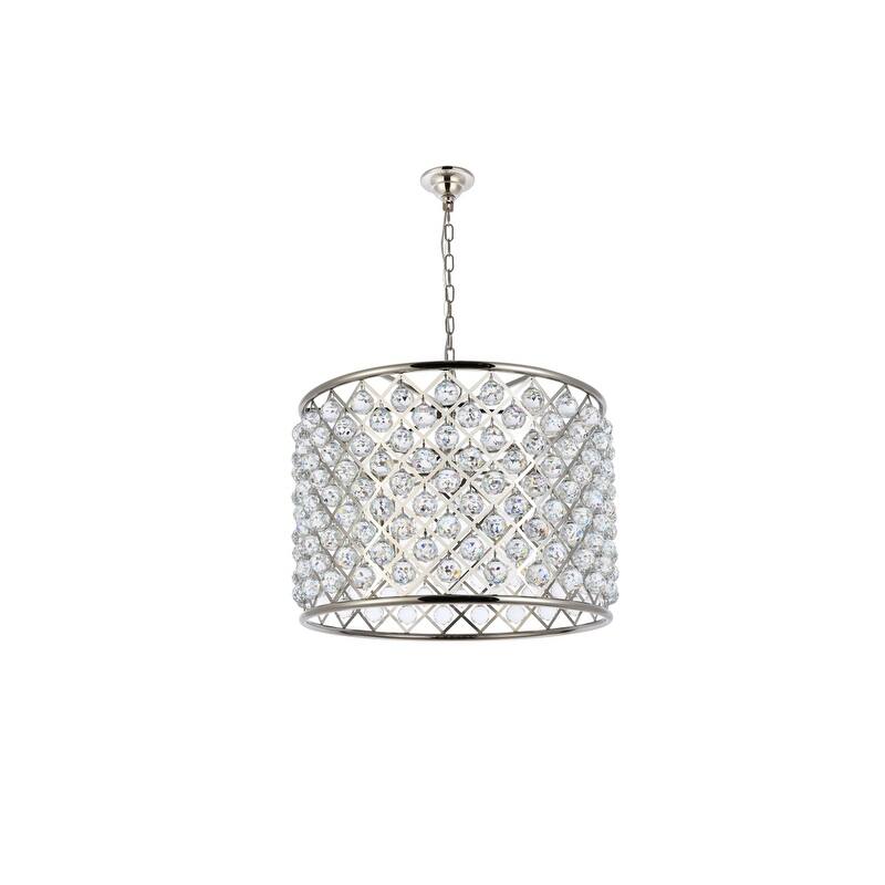 Royce Edge 8-Light Polished Nickel Chandelier