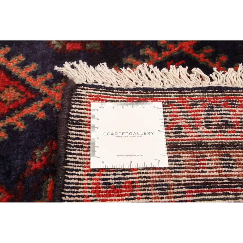 ECARPETGALLERY Hand-knotted Andelz Navy Wool Rug - 3'7 x 9'7