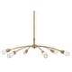 preview thumbnail 1 of 9, Fredrick Ramond FR33326 Atera 6 Light 45" Wide LED Crystal Sputnik Heritage Brass