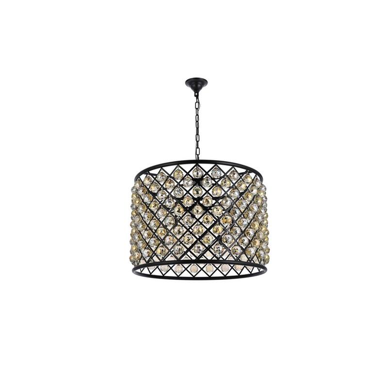 Royce Edge 8-Light Matte Black Chandelier