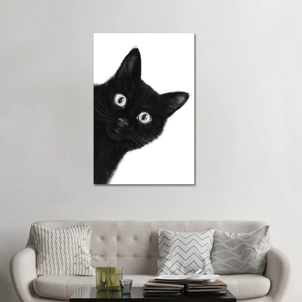 iCanvas "Black Cat" by Valeriya Korenkova Canvas Print
