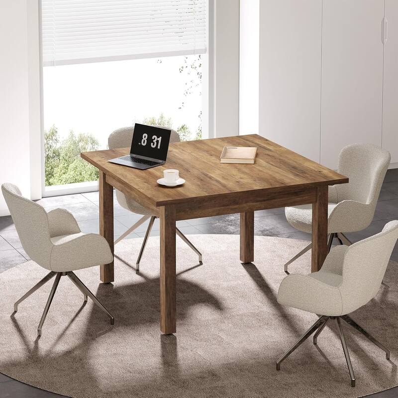 Modern Minimalist Wood 4-Person Square Conference Table/Desk for Meeting Room Seminar Room Boardroom