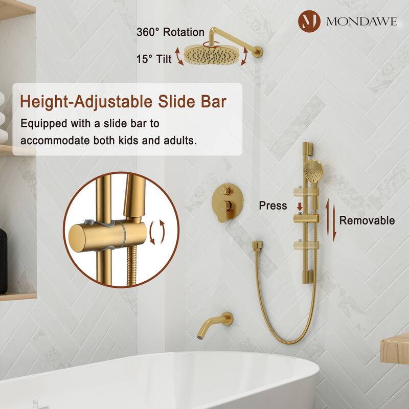 Retro Series 9 in. Rain Wall Mount Dual Shower Heads with 1.8 GPM