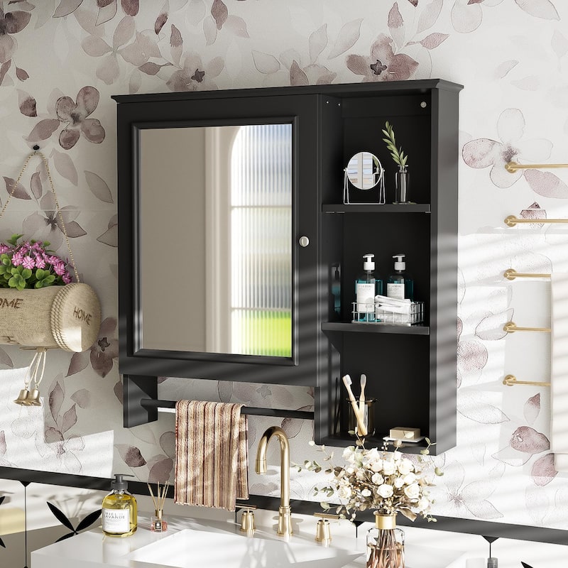 Modern Wall Mounted Design,Wall Mounted Bathroom Storage Cabinet,Medicine Cabinets with large mirror door