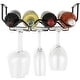 preview thumbnail 3 of 11, Wallniture Piccola Under Cabinet Wine Bottle Holder and Stemware Rack