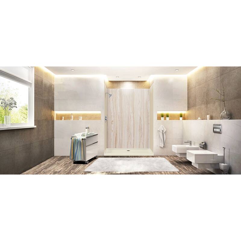 Transolid Expressions 60-in X 32-in X 72-in Glue to Wall Shower Kit - 32" x 60" x 72"