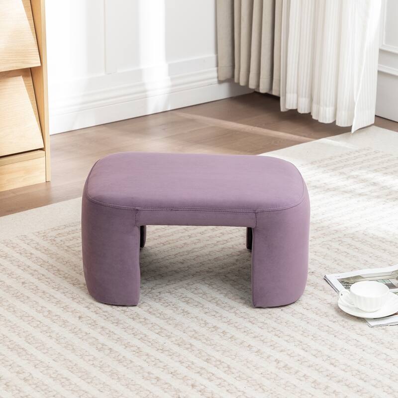 SEYNAR Modern Velvet Rectangle Accent Ottoman