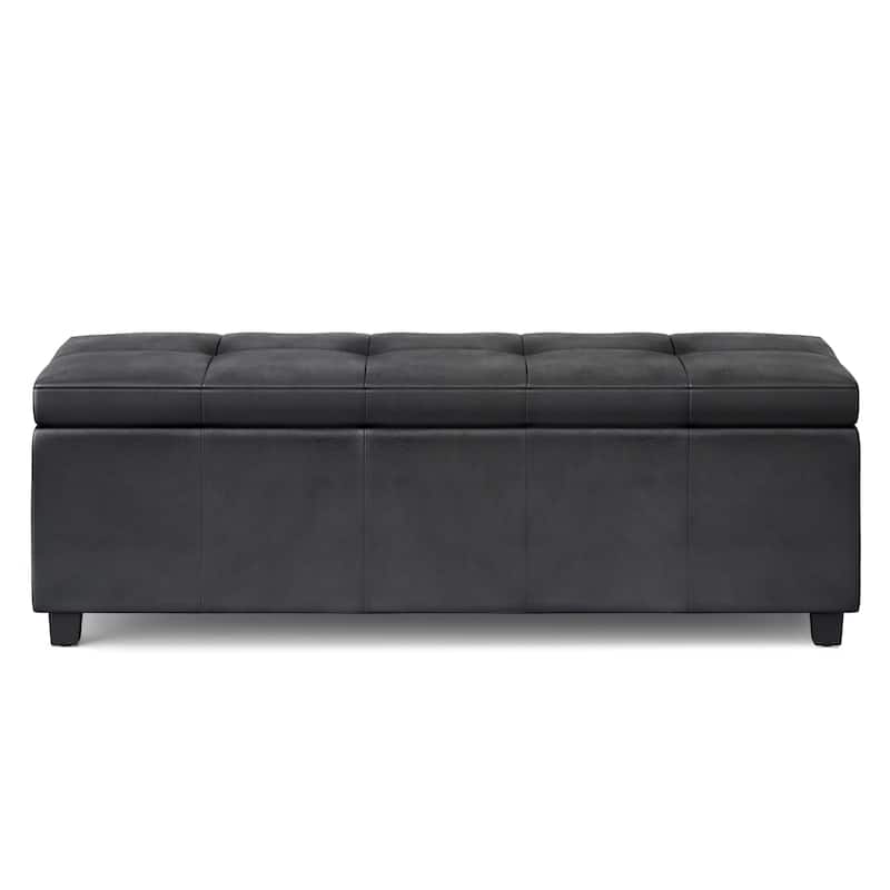 WYNDENHALL Cambridge 48 inch Wide Contemporary Rectangle Storage Ottoman