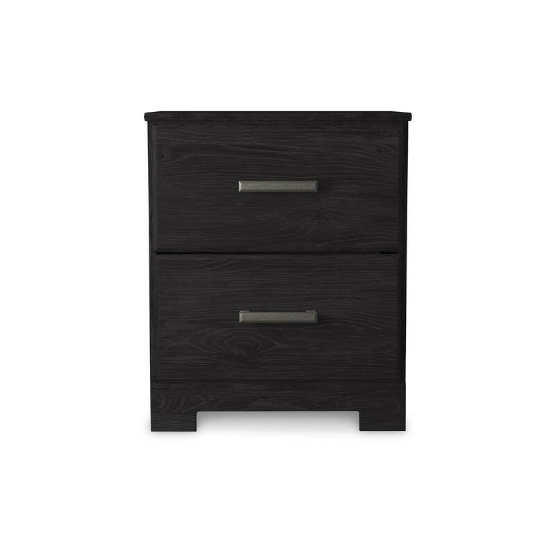 Belachime Black Two Drawer Nightstand