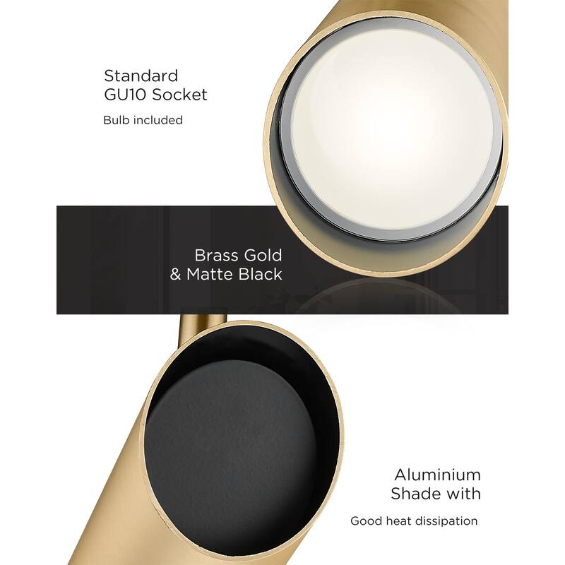 50"Ajustable 6-Light LED Track Light 350 Degree Rotatable