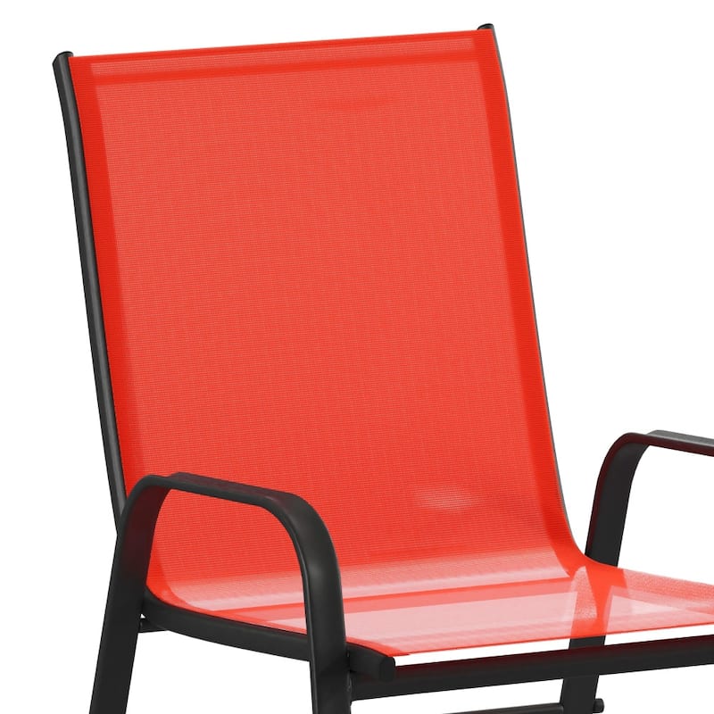 Outdoor Stacking Sling Patio Chairs (Set of 4)