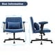 preview thumbnail 9 of 7, Ergonomic Linen Office Chair with Armrests, Adjustable Height, Tilt & 360° Swivel, Lumbar Pillow, Wheels