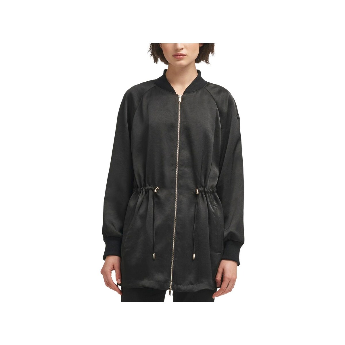 Shop Dkny Womens Bomber Jacket Winter Satin Overstock 28903835