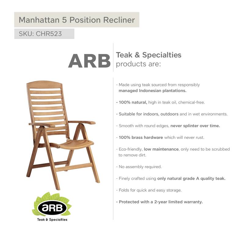 Teak Recliner Chair Manhattan