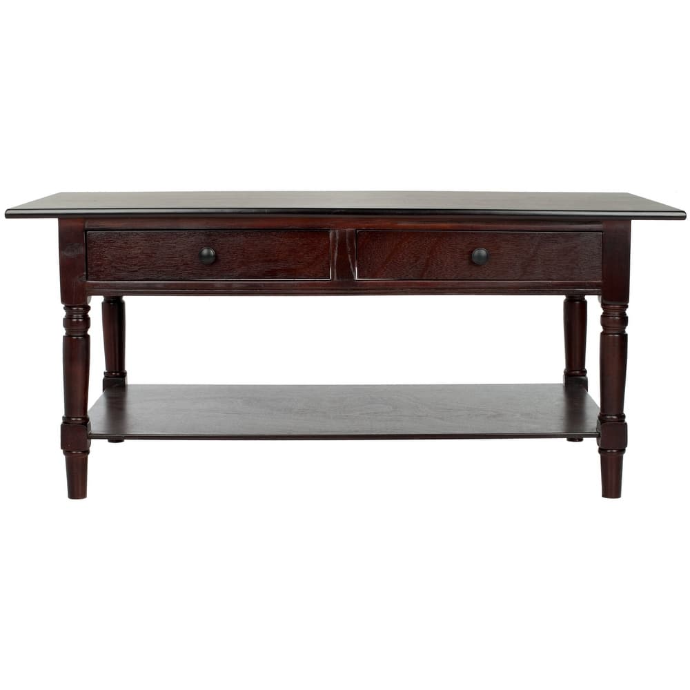 SAFAVIEH Bama Grey 2-Drawer Coffee Table - 41.7" W x 21.7" D x 18.5" H - 42Wx22Dx19H