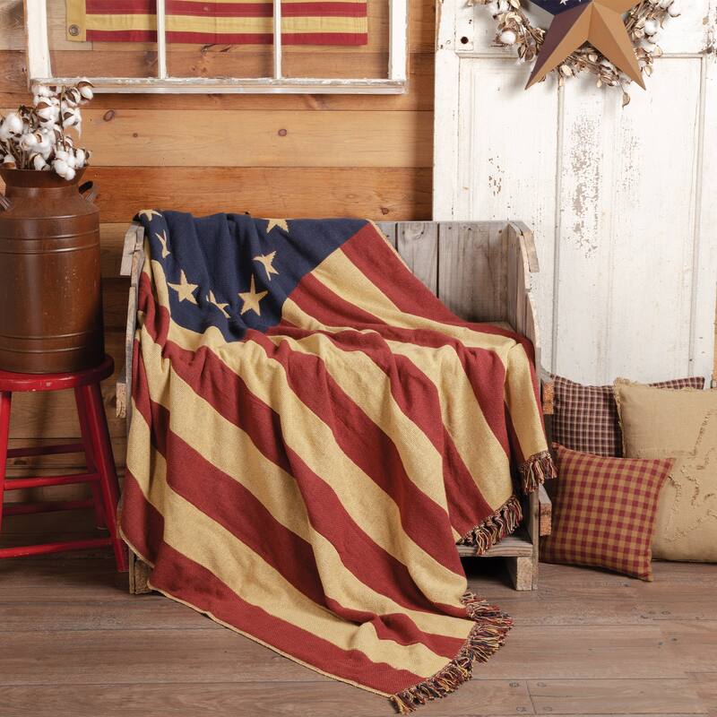 Old Glory Throw Woven 50x60