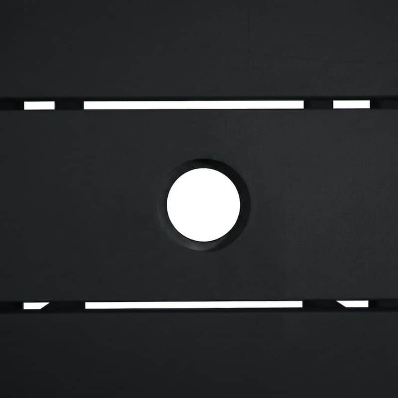 HDPE Poly Lumber Bar Height Patio Table, All-Weather Outdoor High Top Bistro Table, Slatted Top, Easy Assembly