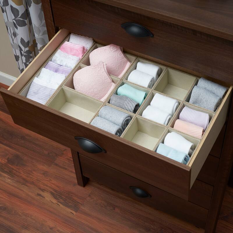Household Essentials Drawer Organizer Tray with Fabric Cover - 12.0"L x 12.0"W x 3.0"H