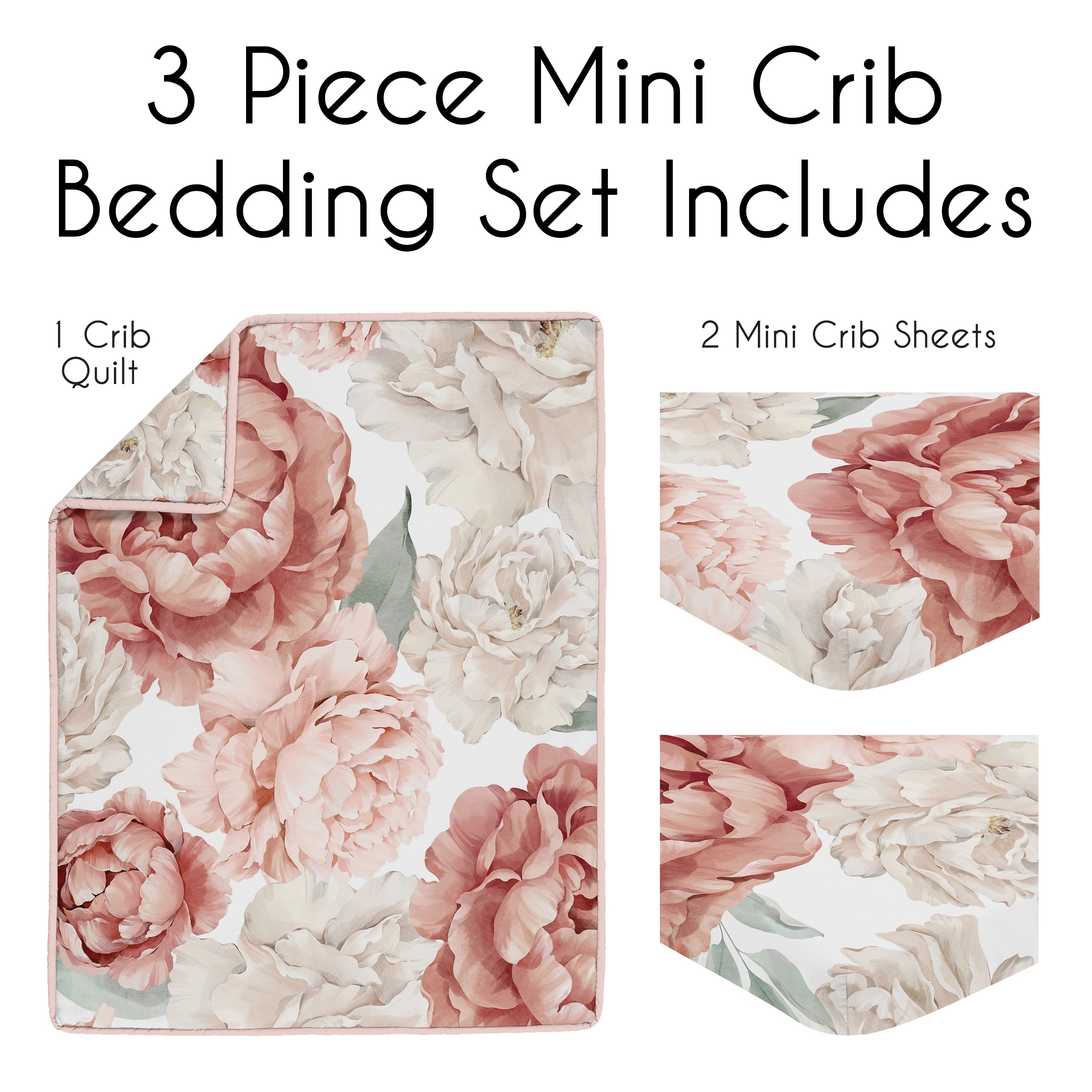 Blush floral crib bedding cheap