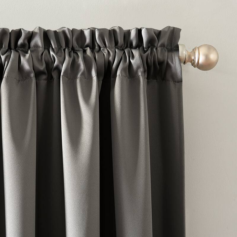 Sun Zero Oslo Home Theater 100% Blackout Rod Pocket Curtain Panel, Single Panel