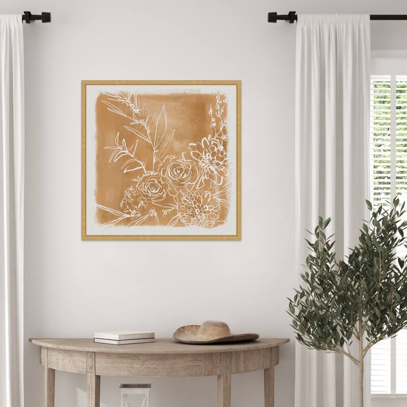 Flower Bundle by Anne Tavoletti Framed Canvas Wall Art Print