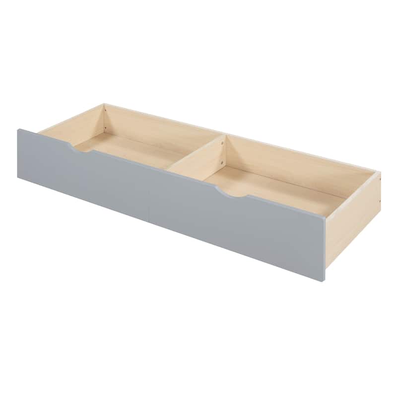 Wooden Twin Size House Bed Frame with Sofa and 2 Drawers, Kids Platform Bed with House Shaped Headboard and Storage Shelves