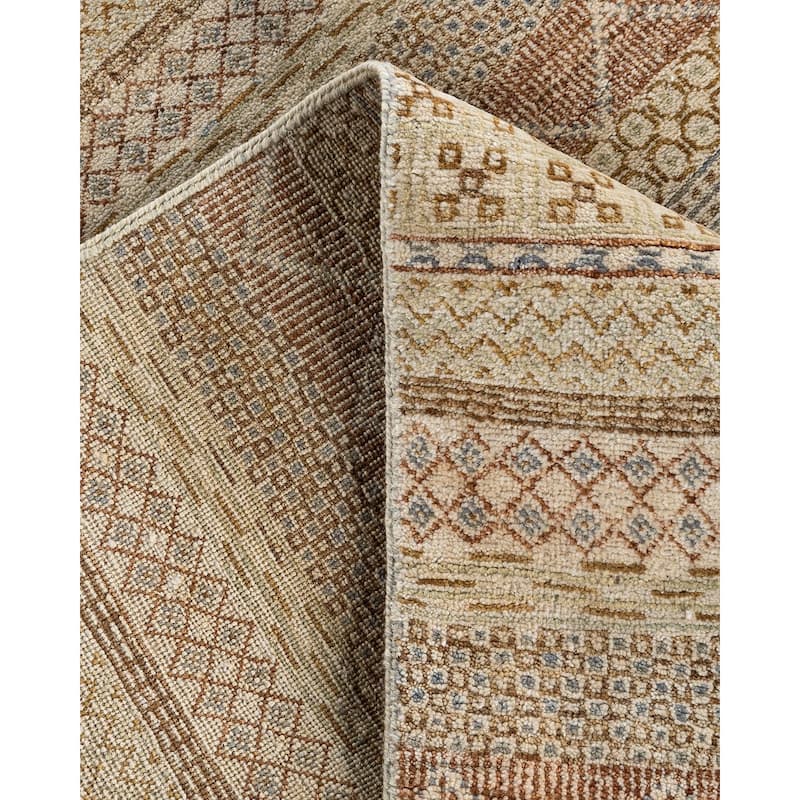 Gabbeh One-of-a-Kind Hand-Knotted Area Rug - Beige, 9' 3" x 12' 3" - 9' 3" x 12' 3"
