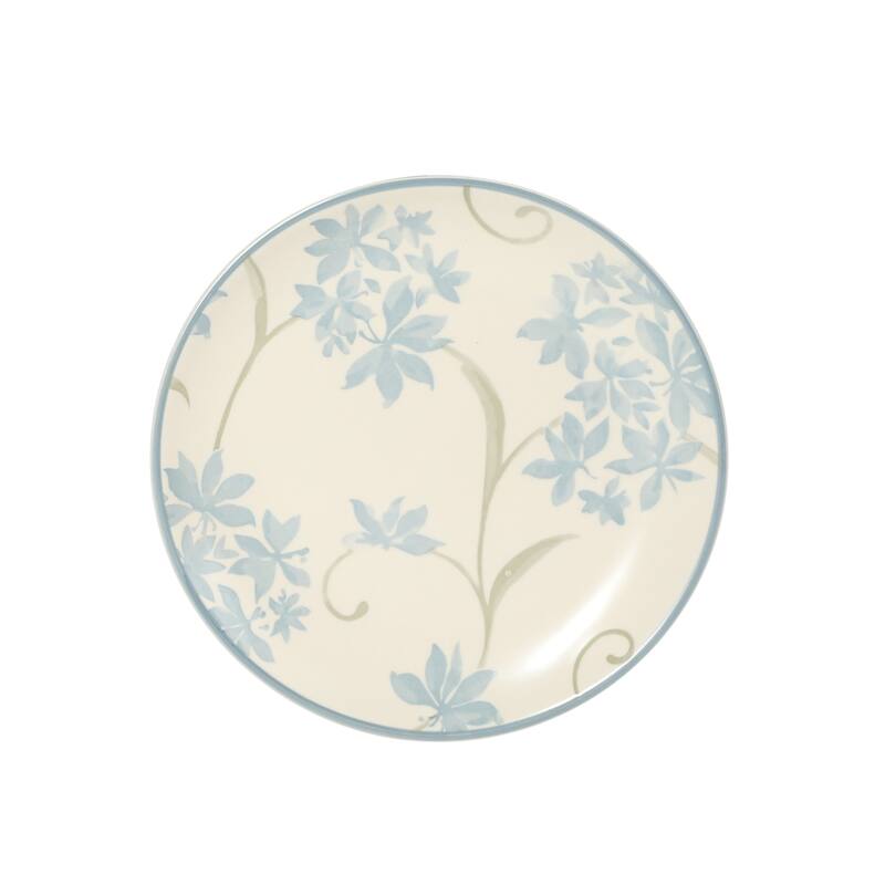 Gibson Home Admiral Hall 12-Piece Stoneware Durable Everyday Dinnerware Set- Plates & Bowls with Floral Pattern