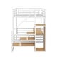 preview thumbnail 6 of 7, Full Metal Loft Bed with Desk, Storage Stairs, and Wardrobe