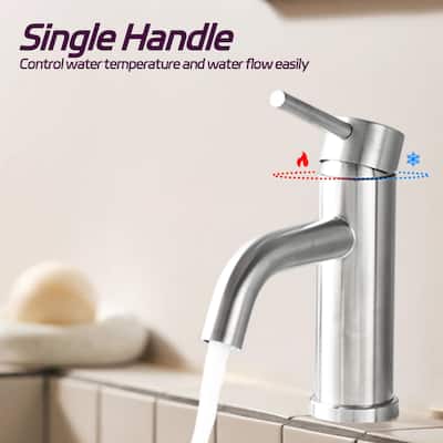 Adjustable Temperature Bathroom Modern Single Hole Faucet