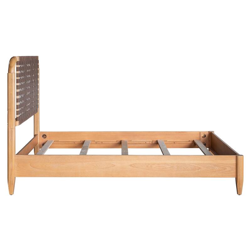 INK+IVY Jameson Woven Faux Leather Bed Queen
