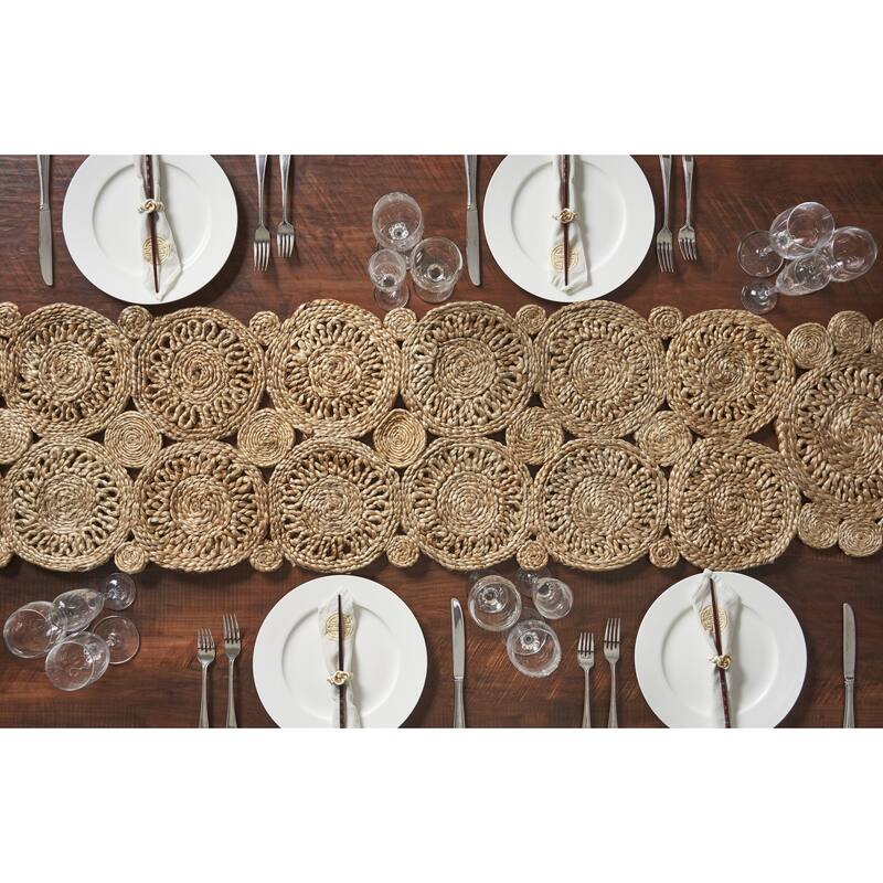 Sevita Jute Woven Table Runner, Natural, 1'4" x 6'8" - 1'4 x 6'8